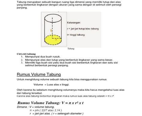 Formula Luas Permukaan Separuh Silinder - Rumus ini dapat digunakan ...