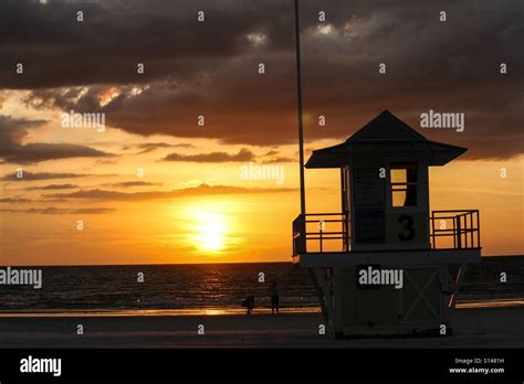 Clearwater Beach Sunset Stock Photo - Alamy