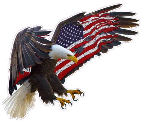 American Eagle American Flag Decal