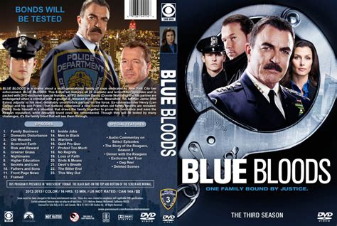 Blue Bloods - Season 3 dvd cover & labels (2012) R1 Custom