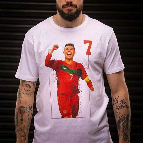 Buy Portugal Legend Cristiano Ronaldo Football Memorabilia T-Shirt White