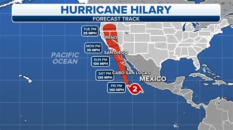 Hurricane Hilary 2023 path tracker: Where is the tropical storm heading ...