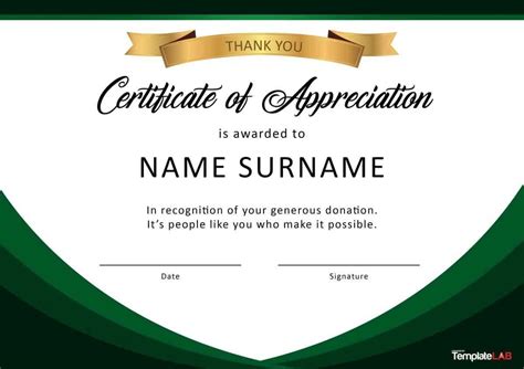 Certificate Of Appreciation Template Editable