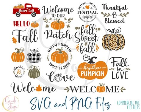 Fall SVG Bundle Pumpkin SVG Bundle Fall SVG Pumpkin Png Pumpkin Clipart ...