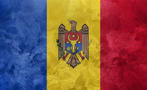 Premium Photo | Textured photo of the flag of republic of moldova