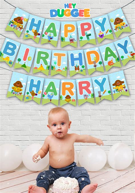 Hey Duggee Happy Birthday Banner - Personalized – Jolly Owl Designs