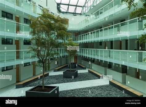 Mann Island Apartments Atrium, Liverpool Merseyside Stock Photo - Alamy