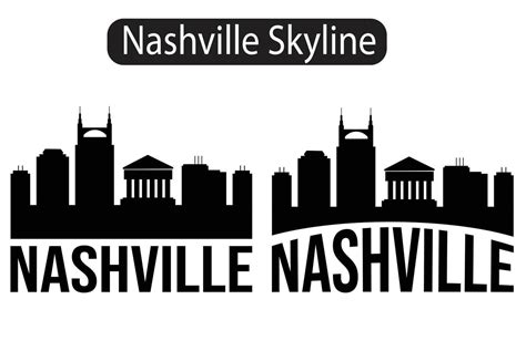 Nashville city skyline silhouette vector illustration 7554627 Vector ...