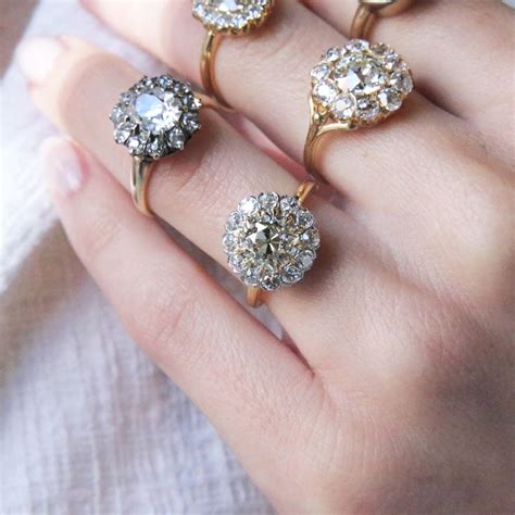 Vintage Cluster Wedding Ring