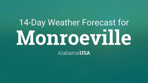 Monroeville, Alabama, USA 14 day weather forecast