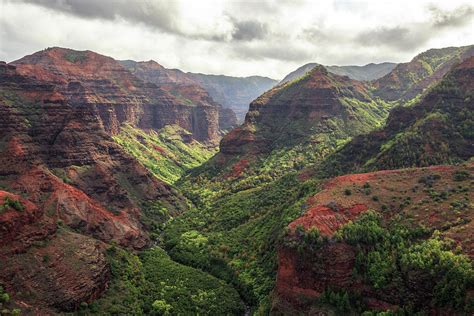 Waimea Canyon On The Hawaiian Island Photograph by Matt Andrew - Fine ...