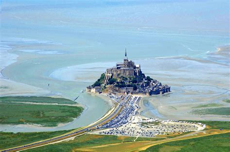 Le Mont Saint Michel Castle Landmark in Le Mont Saint Michel, Low ...