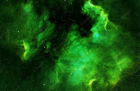 Download Green Galaxy With Black Stars Wallpaper | Wallpapers.com