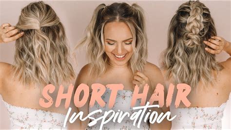 Easy Short Hairstyles and Beach Waves! - KayleyMelissa - YouTube