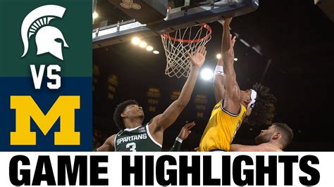 Michigan State vs Michigan | 2023 College Basketball Highlights - Win ...