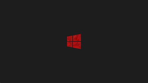 1920x1080 Windows 10 Red Minimal Simple Logo 8k Laptop Full HD 1080P ...