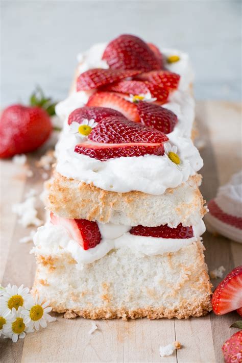 Strawberry Angel Food Cake - My Kitchen Love