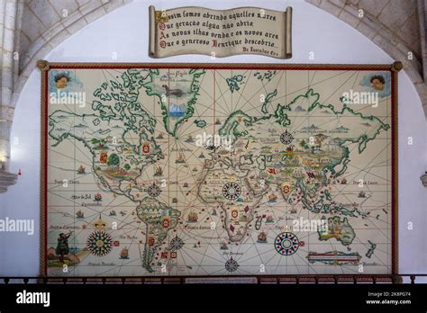 An old map of the Portuguese colonial empire at the Maritime Museum of ...