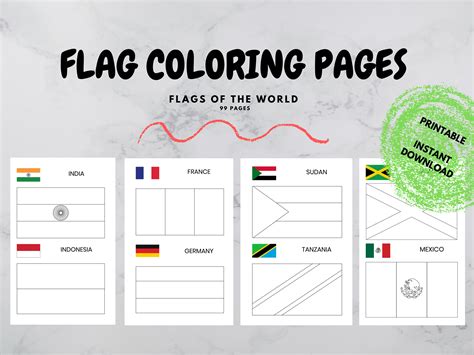 Top 10 Free Printable Country And World Flags Coloring Pages Online ...