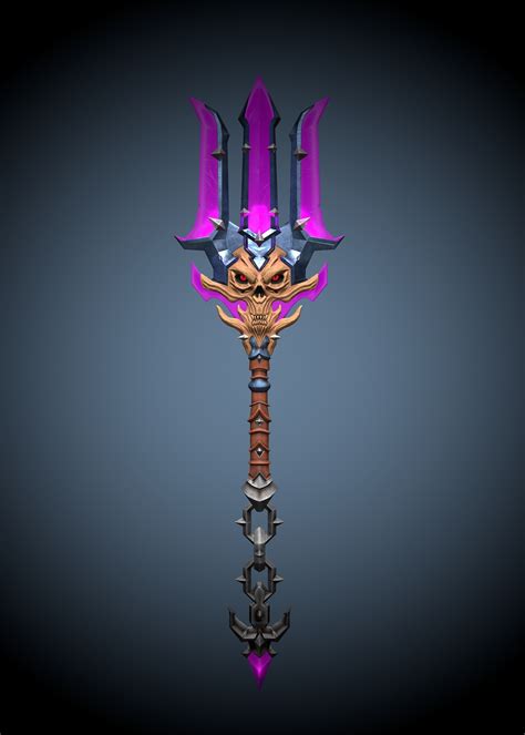 ArtStation - Stylized Trident Weapon