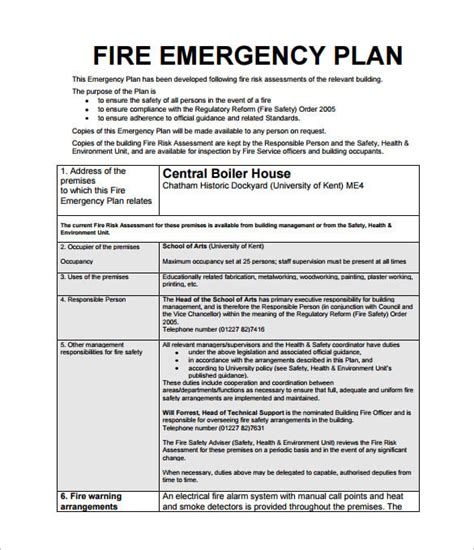 Emergency Action Plan Template - 9+ Free Sample, Example, Format ...