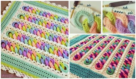 Crochet Interlocking Rainbow Ring Baby Blanket Free Crochet Pattern ...