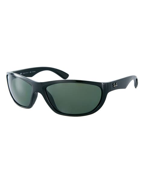 Ray-Ban Wrap Sunglasses in Black for Men - Lyst