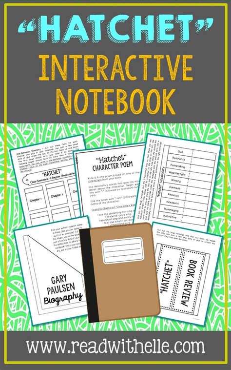 Hatchet by Gary Paulsen Interactive Notebook Novel Unut. This hands-on ...