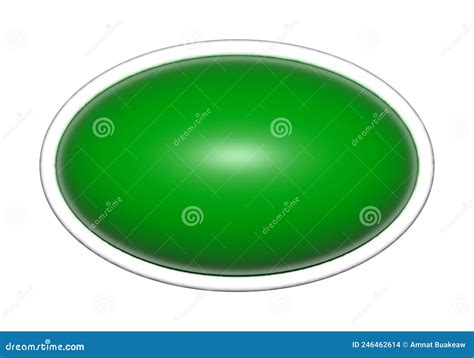 Oval 3d Shapes, 3d Geometric Basic, Simple Ellipse Green Shape Stock ...