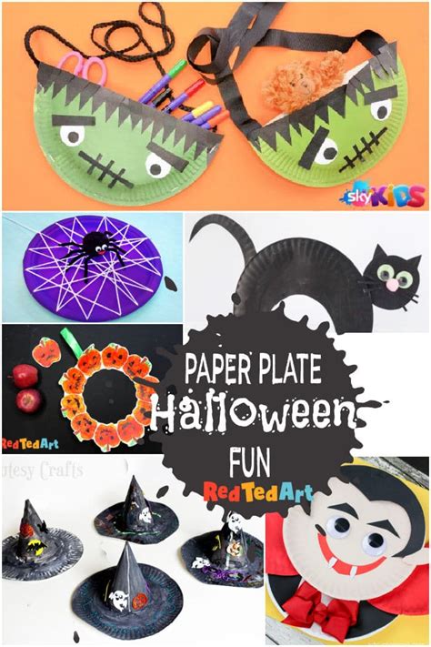 Paper Plate Halloween Crafts Preschool & Kids - Red Ted Art - Easy Crafts