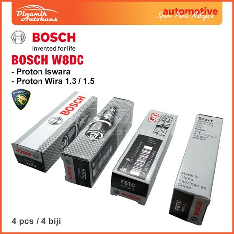 Proton Iswara – Wira 1.3/1.5 Car Spark Plug Bosch W8DC (4pcs) • DINAMIK ...