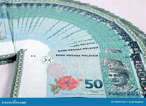 Malaysia Currency MYR: Stack of Ringgit Malaysia Bank Note. Stock Image ...