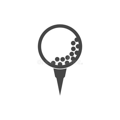 Vector Golf Ball, Vector Golf Ball on Tee Stock Vector - Illustration ...