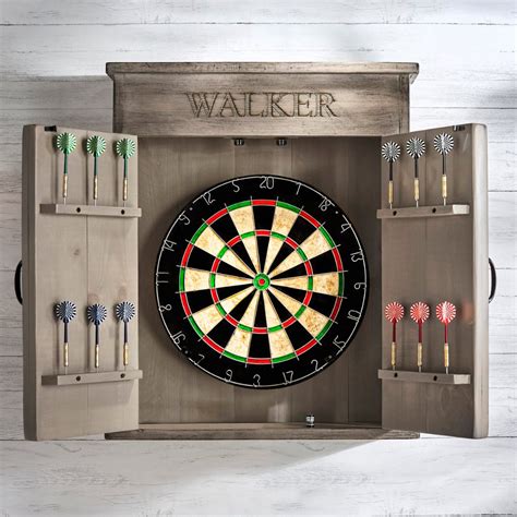 Personalized Dart Board Cabinet (Gray Finish) in 2020 | Dart board ...