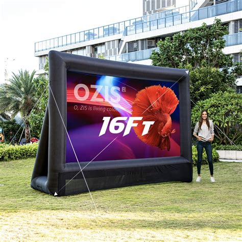 OZIS 16Ft Inflatable Outdoor Projector Movie Screen - Blow up Mega ...