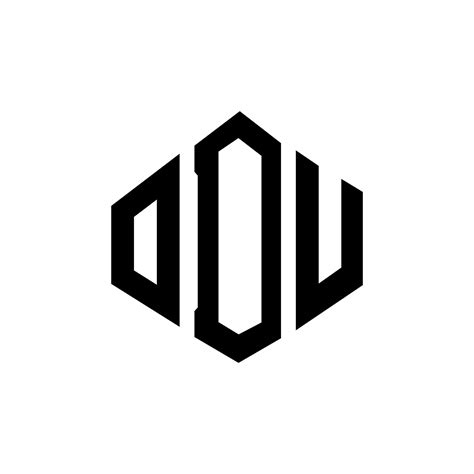 ODU letter logo design with polygon shape. ODU polygon and cube shape ...