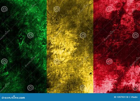 Old Mali Grunge Background Flag Stock Illustration - Illustration of ...