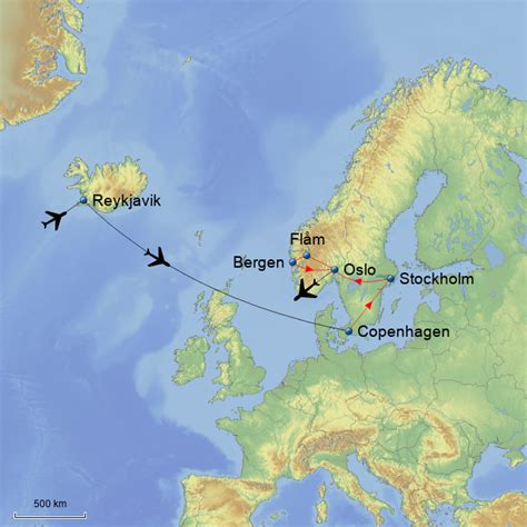 StepMap - Iceland & Scandinavia - Landkarte für Iceland