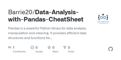 GitHub - Barrie20/Data-Analysis-with-Pandas-CheatSheet: Pandas is a ...