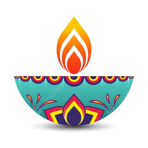 Diwali Diya Vector Hd PNG Images, Colorful Diwali Diya Png Festivals In ...