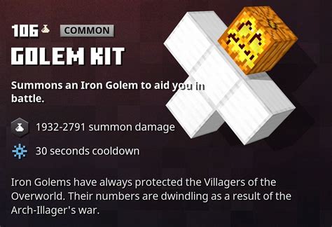 How to get an iron golem in Minecraft Dungeons