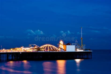 Brighton by night stock photo. Image of pier, pebbles - 6611380