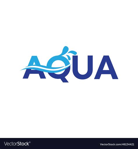 Aqua logo water splash design Royalty Free Vector Image