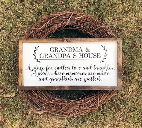 Grandparent Signs Grandparent Gift Grandma Grandpa House | Etsy