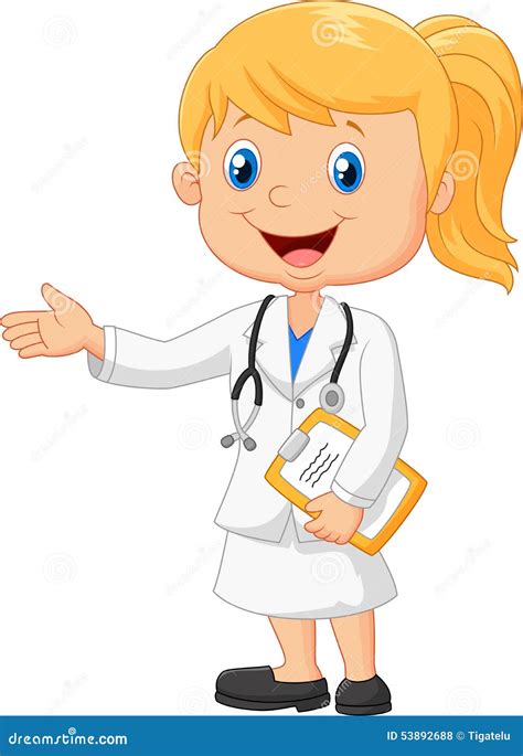 Doctors Cartoon Make a Presentation Stock Vector - Illustration of ...