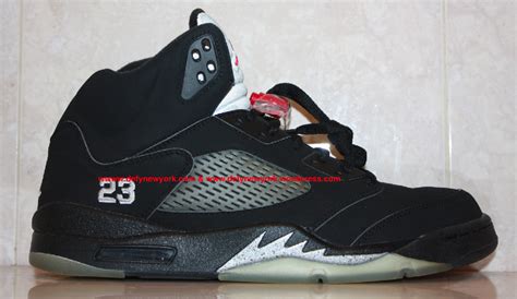 Nike Air Jordan V Retro 23 On Side Black/Silver 2007