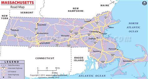 Massachusetts Road Map