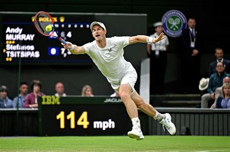 Andy Murray Great Britain running forehand Wimbledon 2023 Images ...