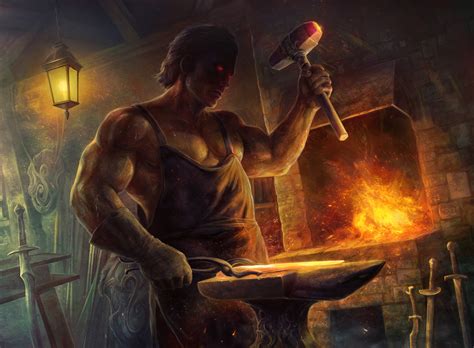 Blacksmith's Skill MtG Art from Modern Horizons 2 Set by Jason A. Engle ...