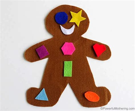 Gingerbread Man Shape Matching Busy Bag